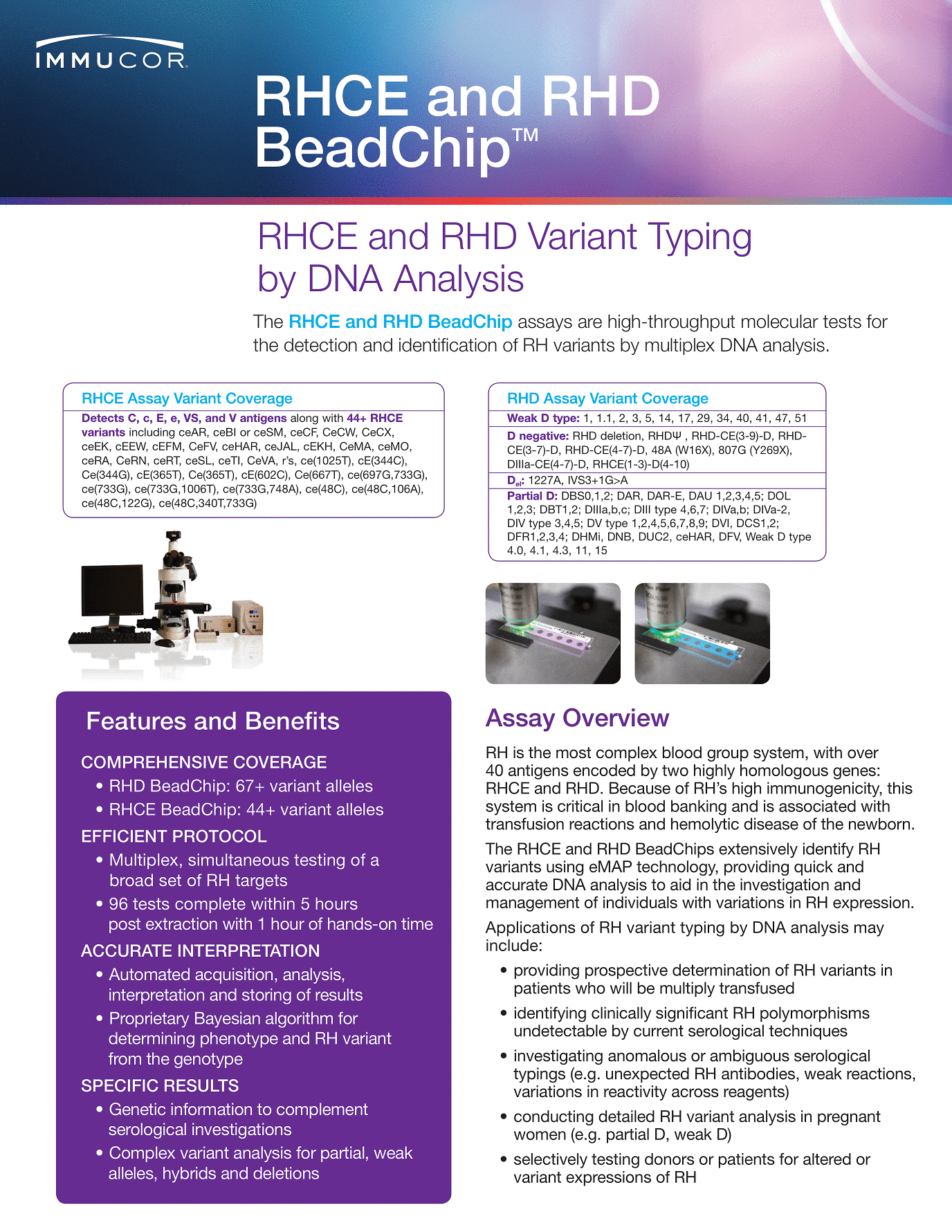 Molecular RBC Typing | High-Quality AHG Reagents & More | Immucor